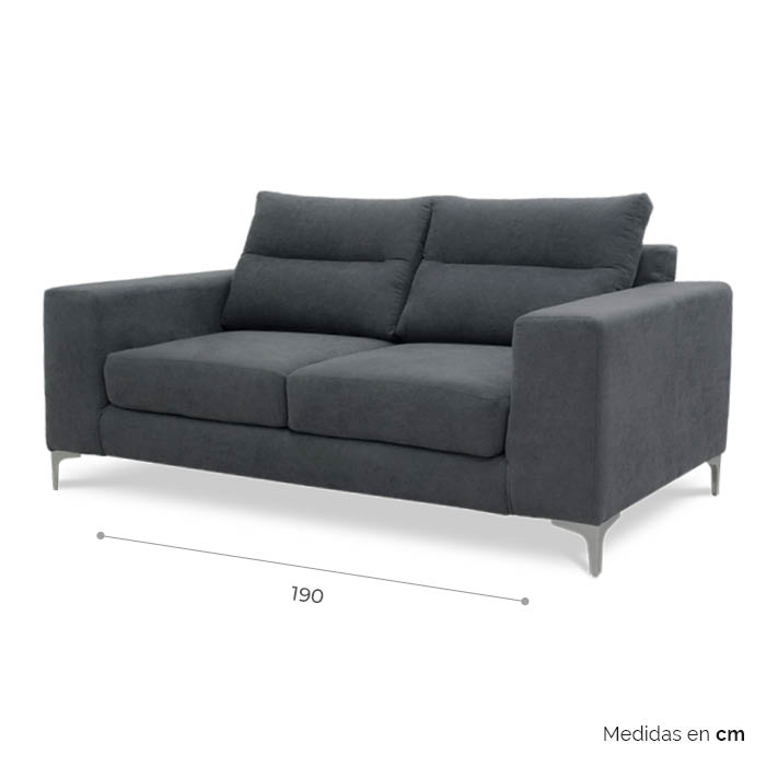 Sofa Tela Gris Oxford Skoli | Sofá | salas